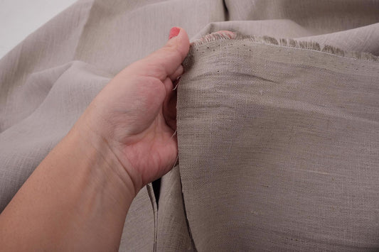 Grey natur - extra wide - linen fabric - 722EM