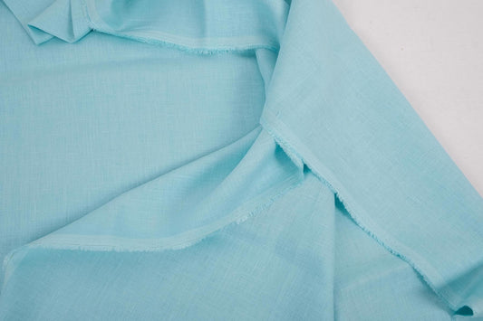 Aquamarine blue - linen fabric - 180gsm - 172M