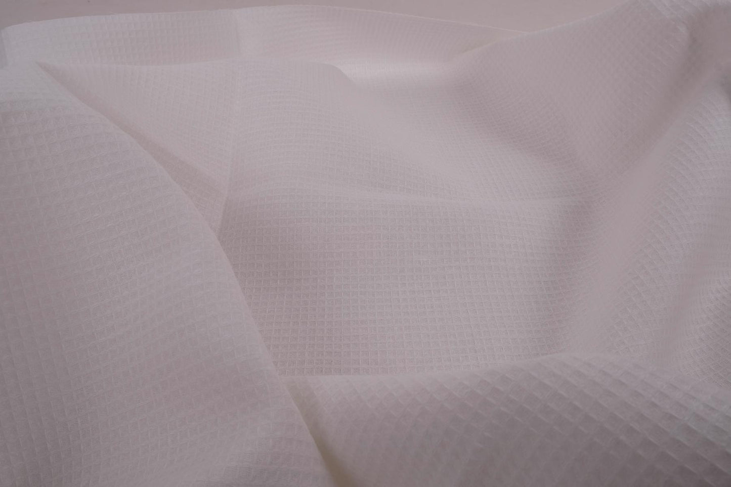Waffle - white - linen fabric - 129VA