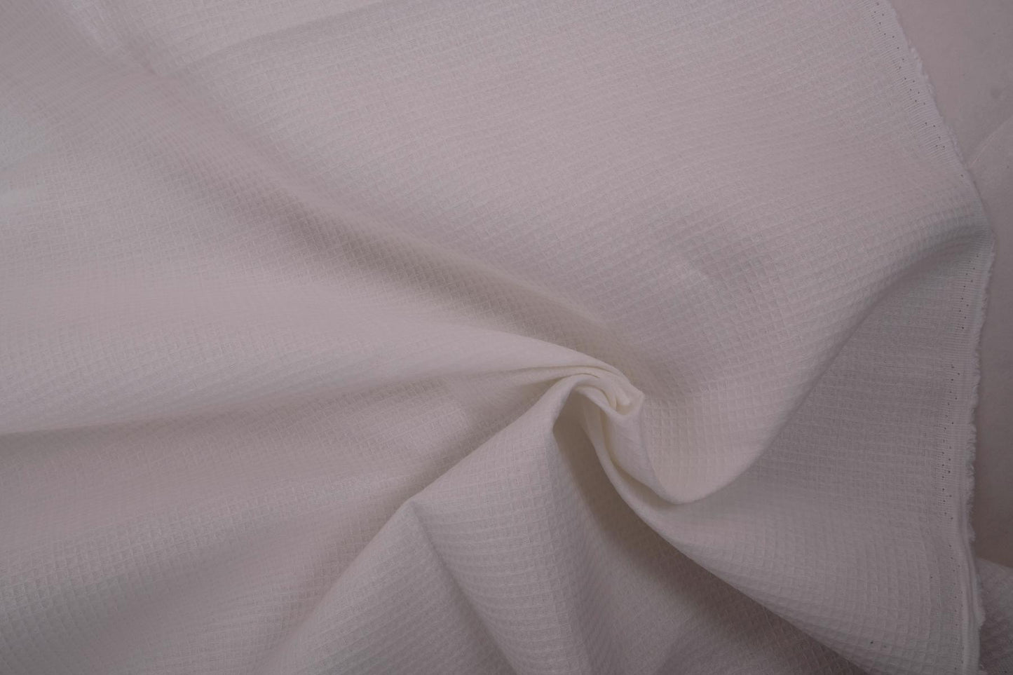 Waffle - white - linen fabric - 129VA