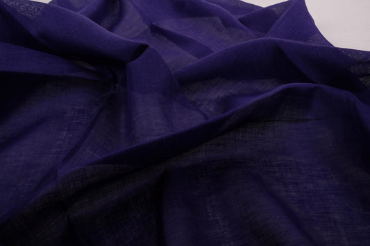 Sheer GAUZE linen fabric - blue purple - 143SH