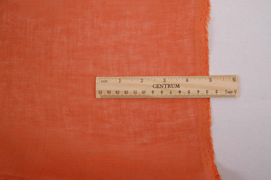 Sheer GAUZE linen fabric - brick red - 153SH