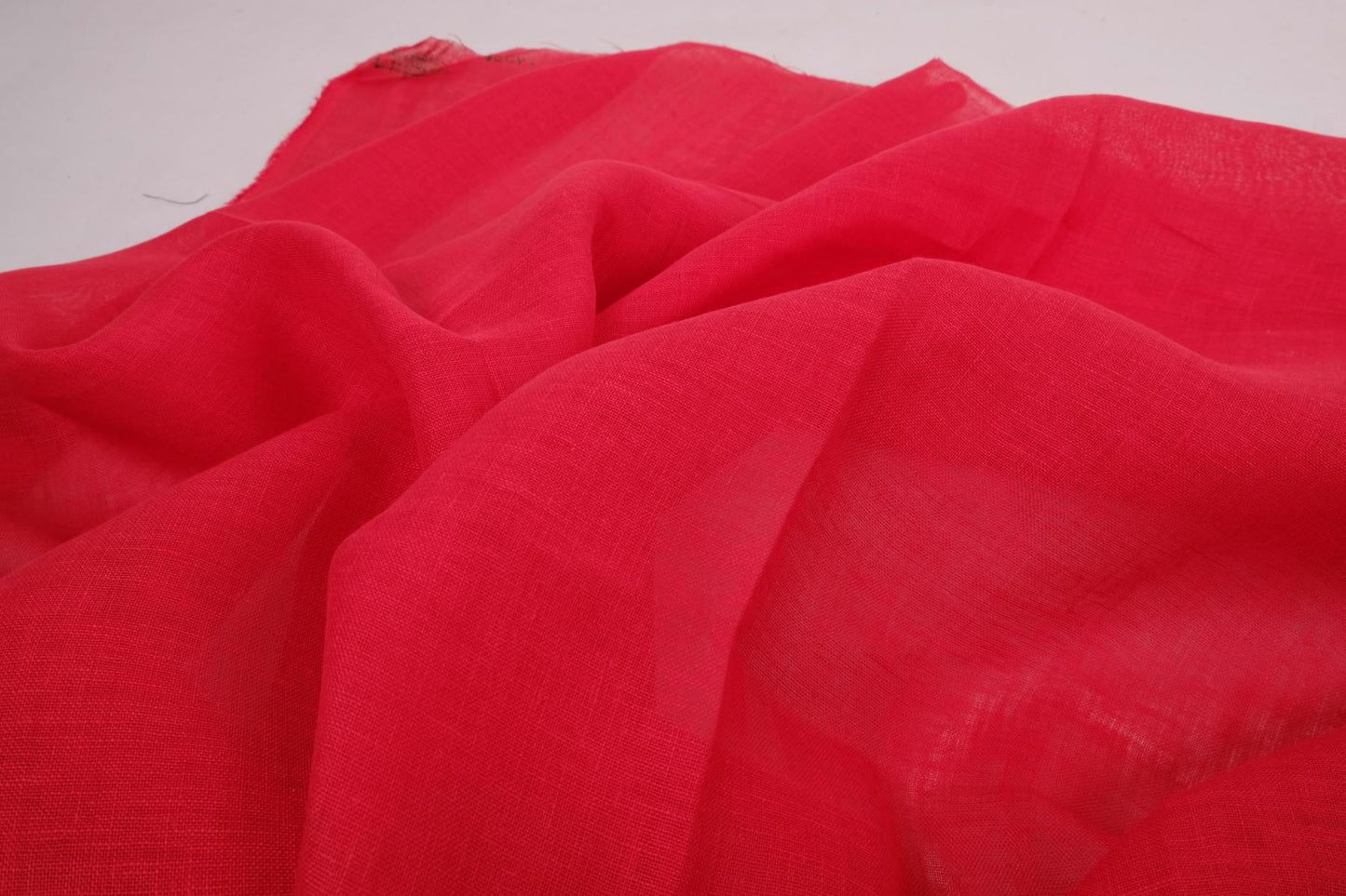 Sheer GAUZE linen fabric - red - 165SH