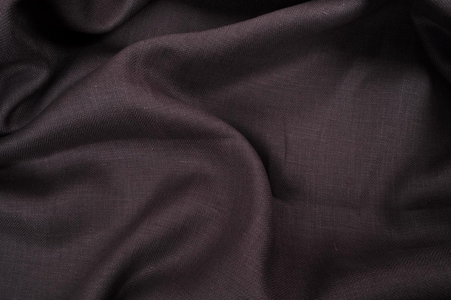 Herringbone - dark grey - linen fabric - 795H