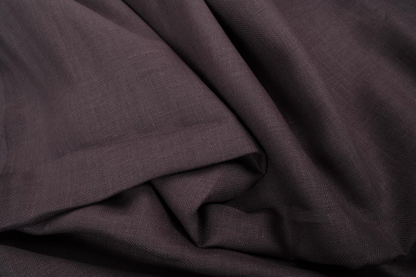 Herringbone - dark grey - linen fabric - 795H