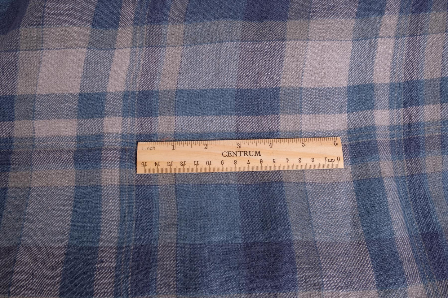 Twill - tartan blue - linen fabric - 810H