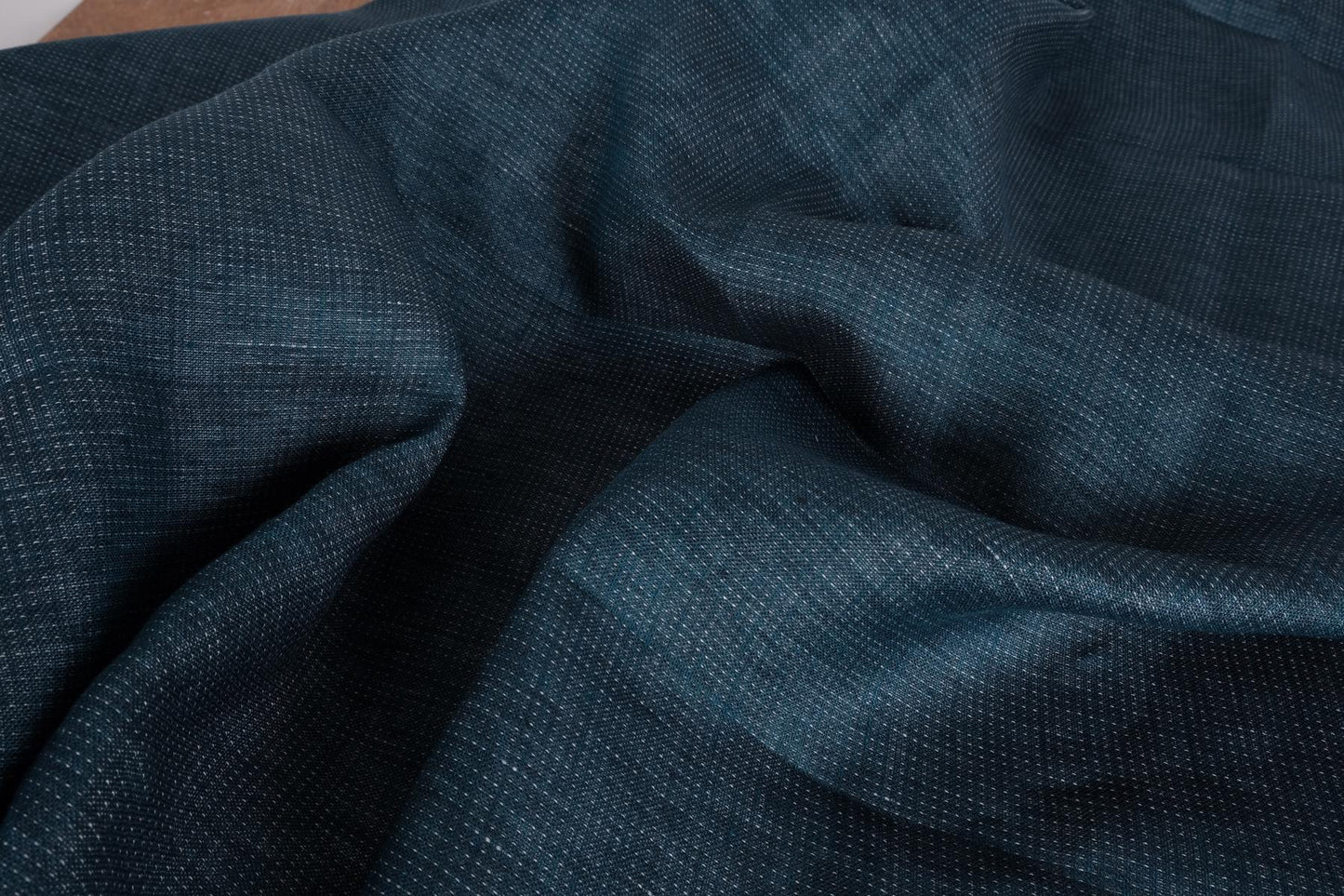 Double sided - blue grey - linen fabric - 610D