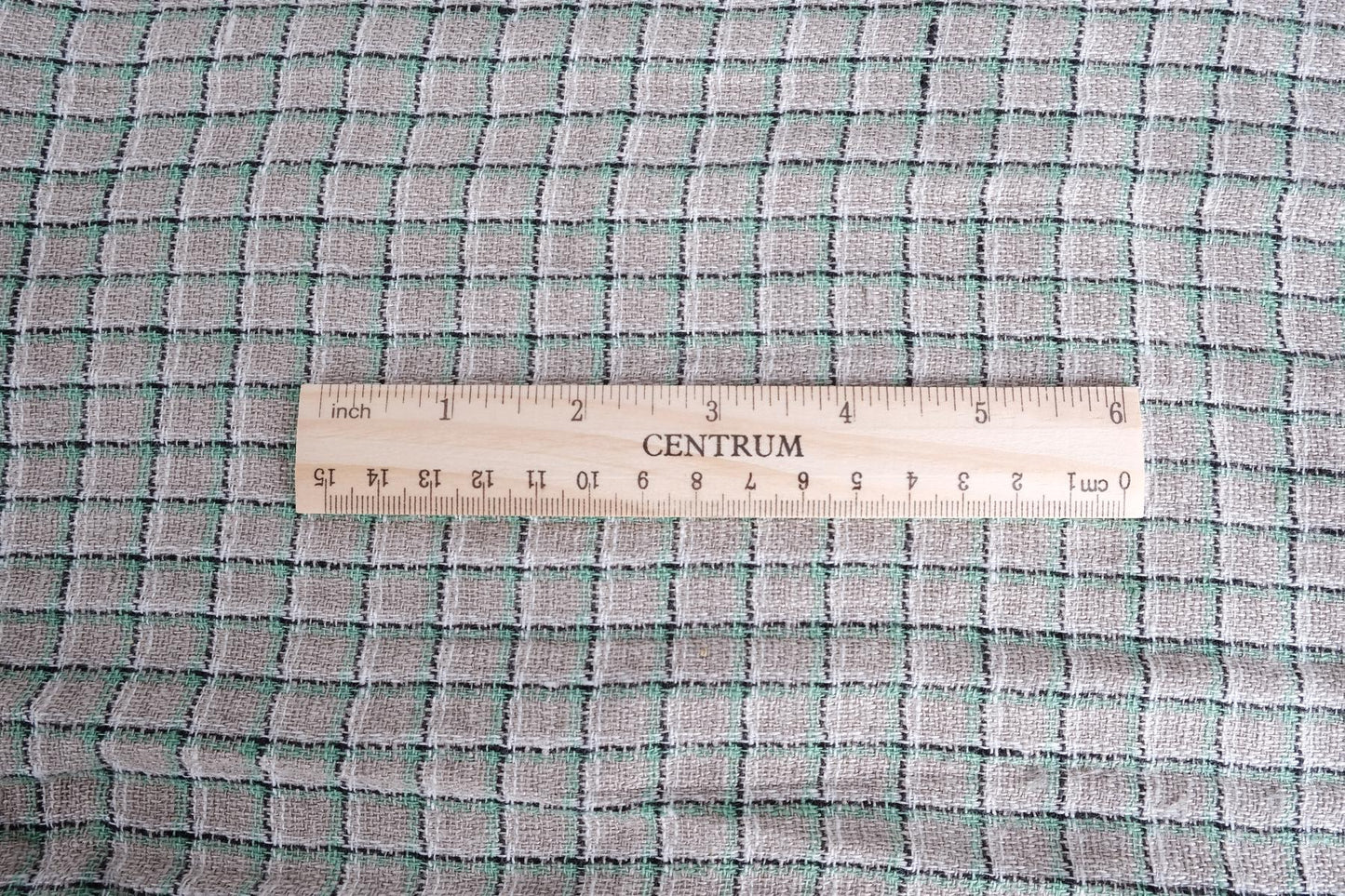 Greed grey squares - linen fabric - 230gsm - 821SH