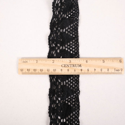 Hearth Linen lace - black 70mm - 1177L