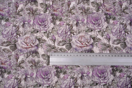 Floral dark rose - print - 9498P