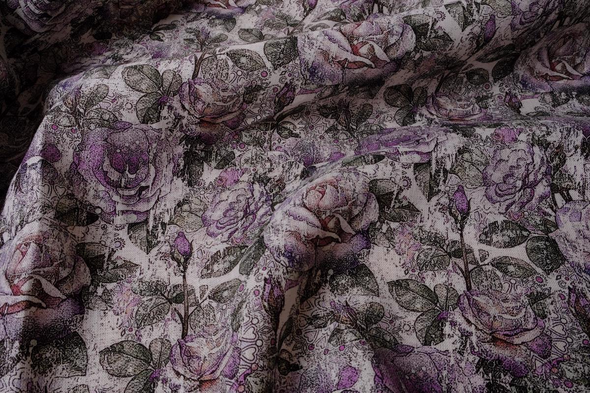 Floral dark rose - print - 9498P