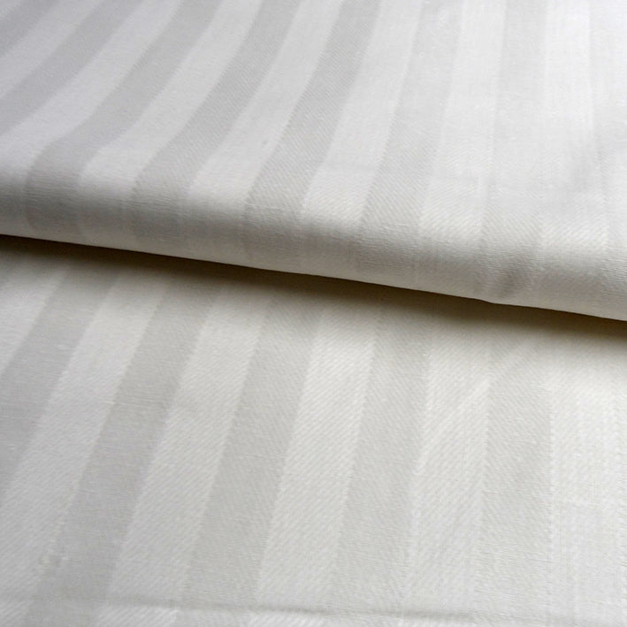 Broken twill - white striped - linen fabric - 207H