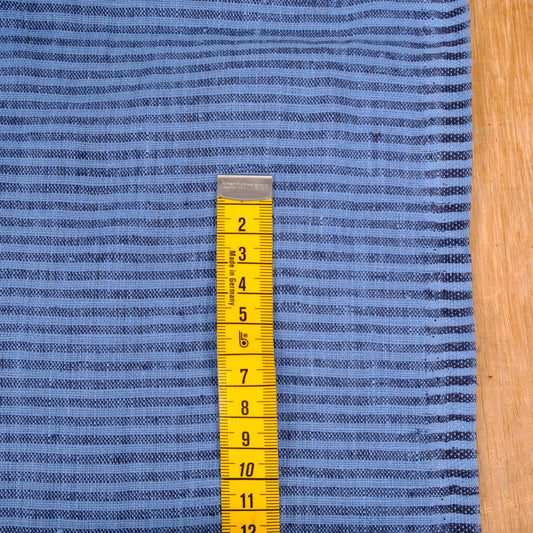 Blue stripes - linen fabric - 448RA