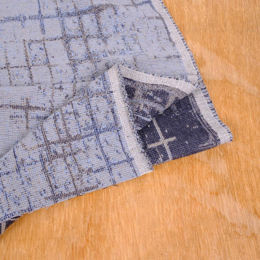 double sided linen fabric - "vintage pattern" - 442RA