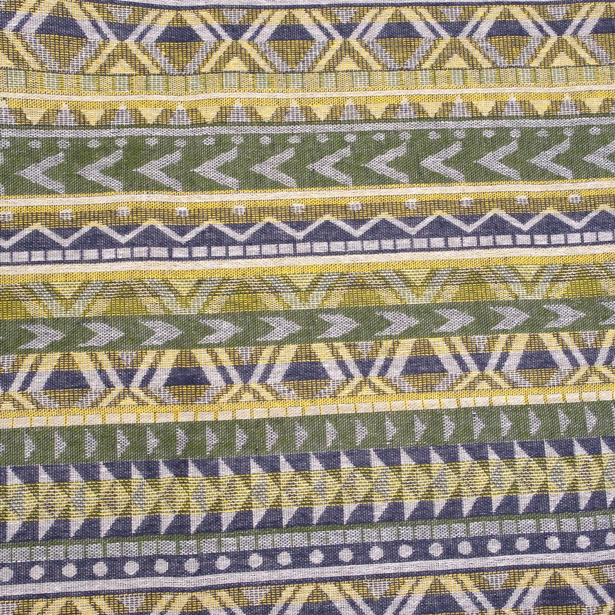 double sided linen fabric - ETNO yellow green- 444RA