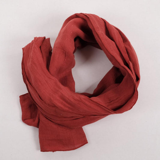Red Unisex Linen scarf