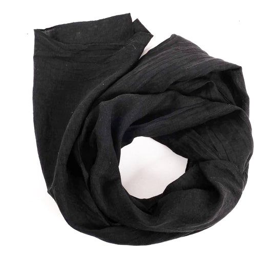 Black Unisex Linen scarf
