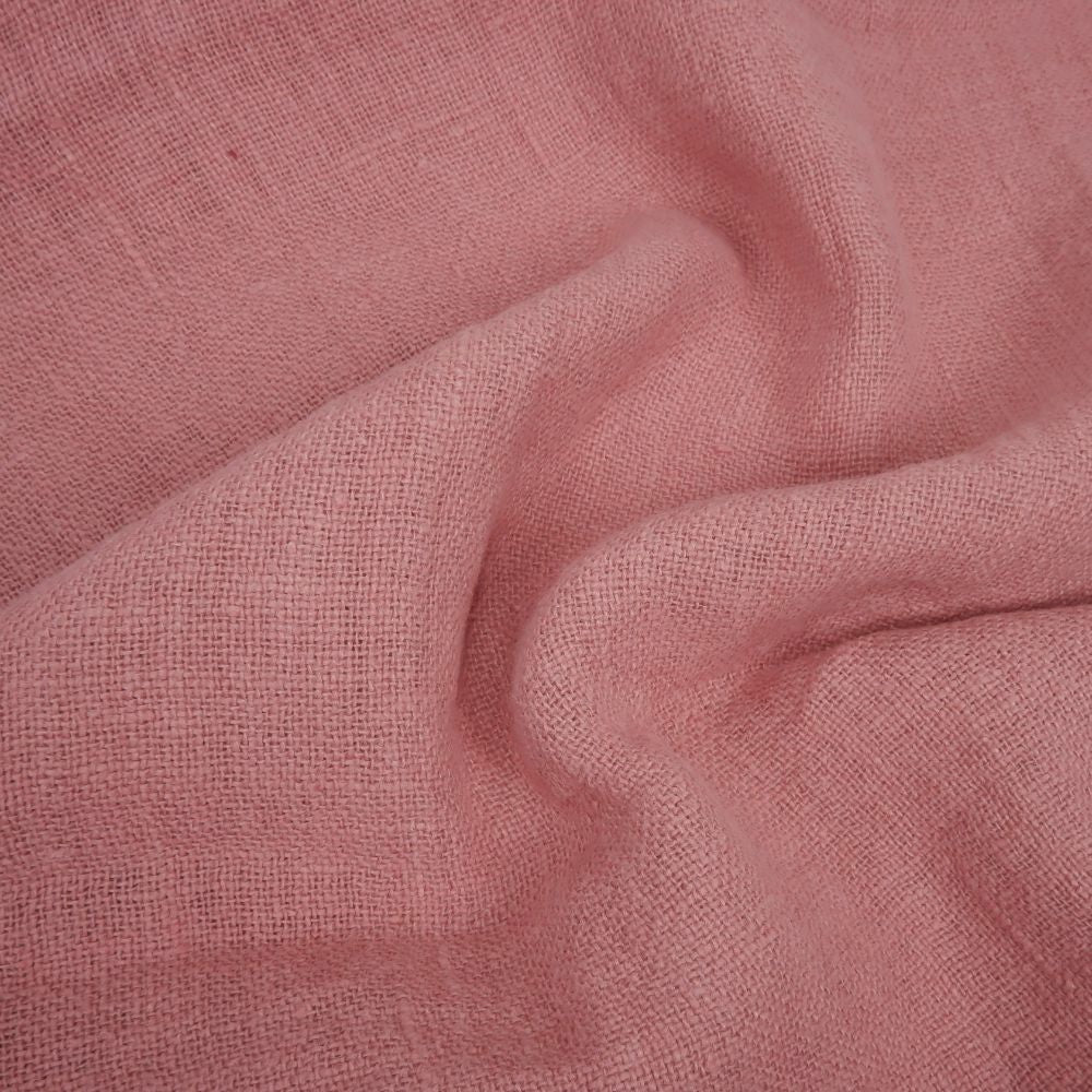 Fluffy linen fabric - salmon pink- 6336SH