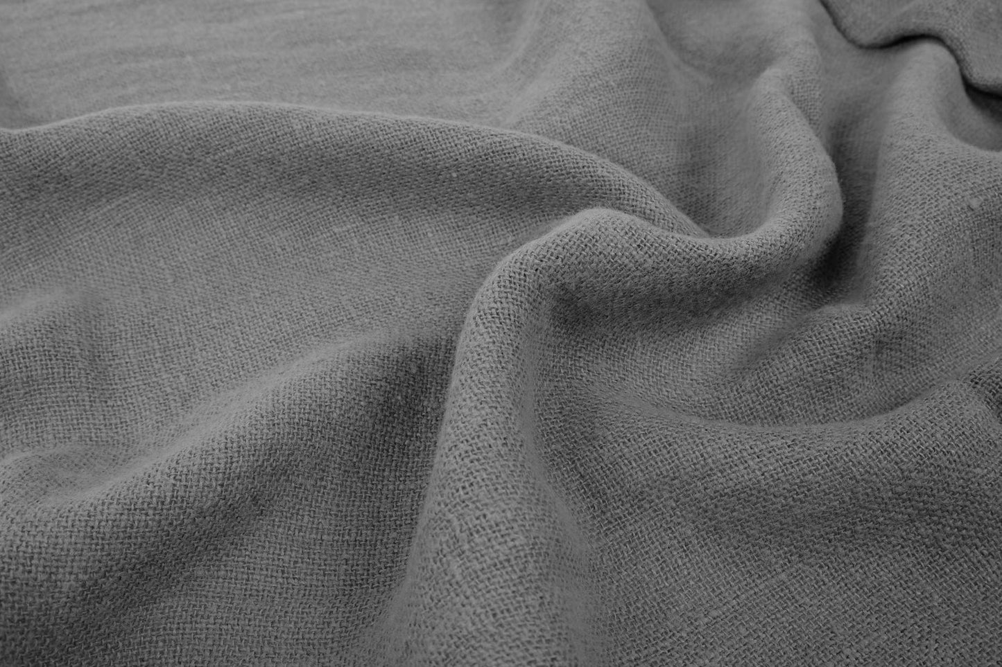 Fluffy linen fabric grey 6445SH