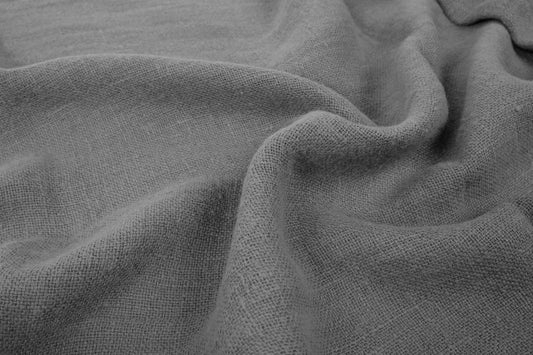 Fluffy linen fabric grey 6445SH