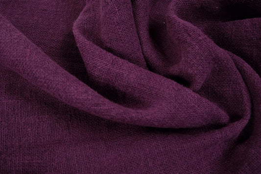 Fluffy linen fabric - dark purple- 6335SH