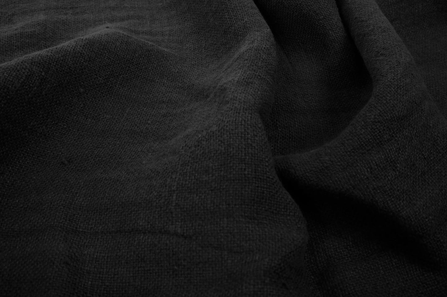 Fluffy linen fabric - black- 6315SH