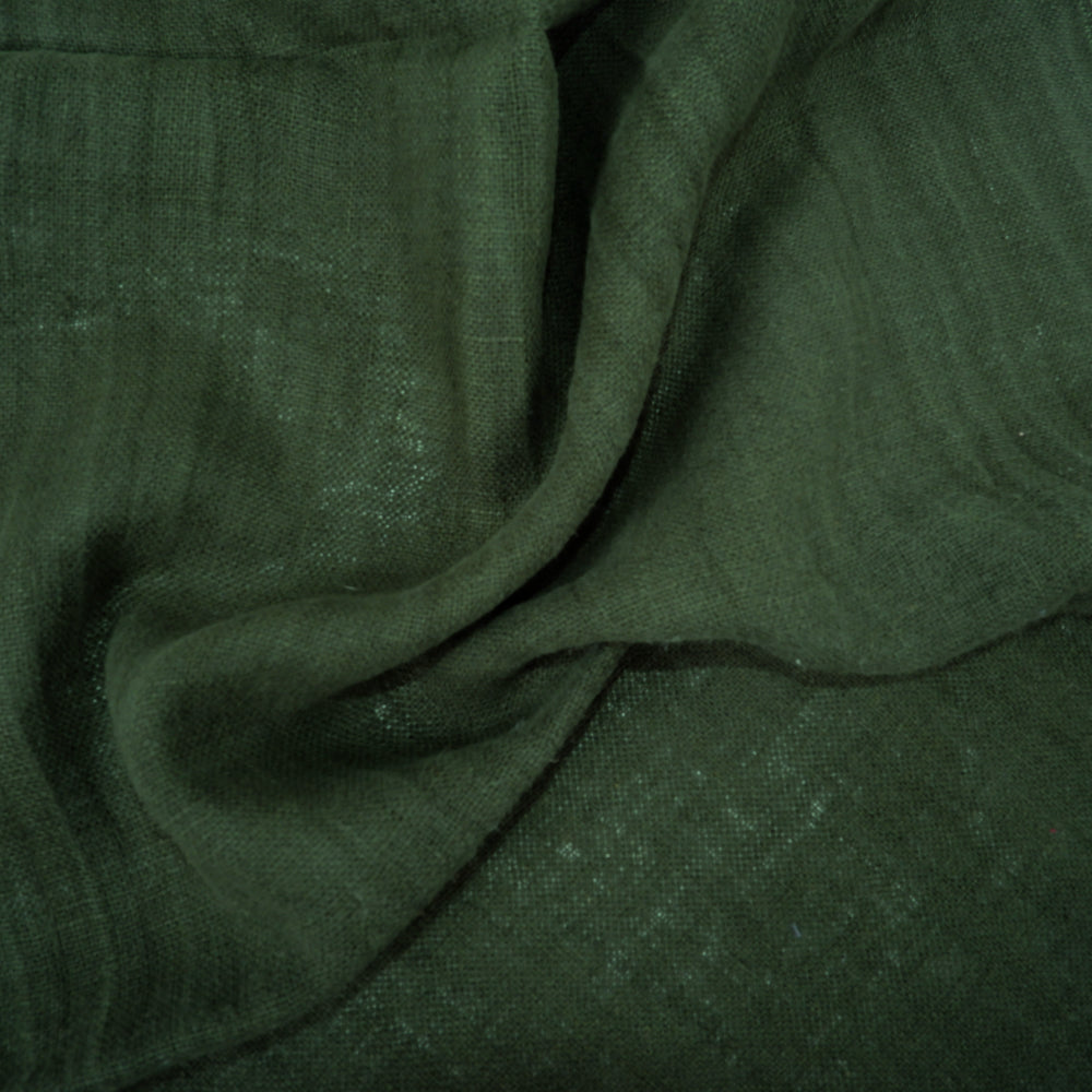 Fluffy linen fabric - forest green - 6303SH