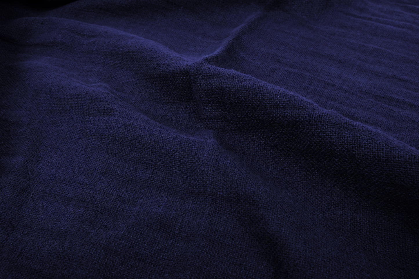 Fluffy linen fabric - navy blue - 6309SH