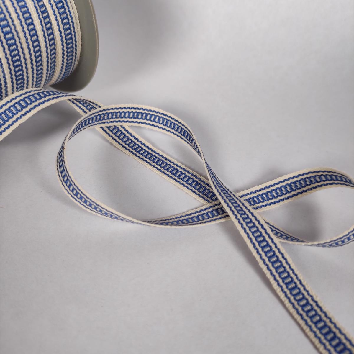ETHNO - Folk art trim webbing - blue 10mm