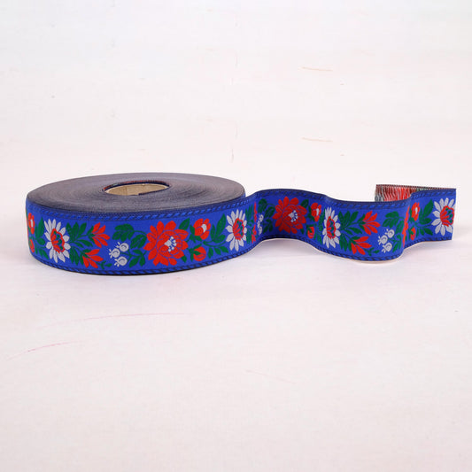 PINAVIJA - Blue Floral ribbon 35mm