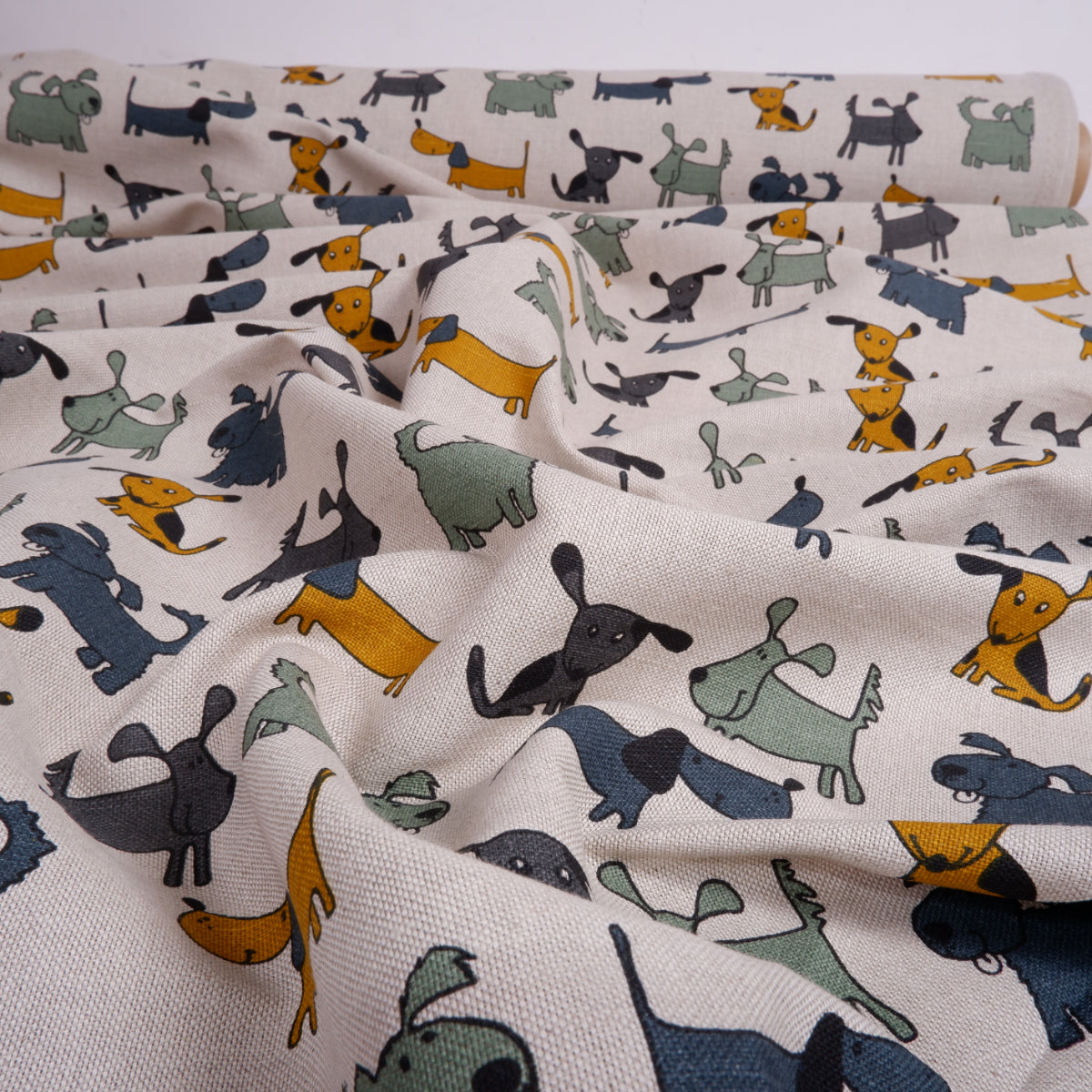 Print dog - Linen cotton blended fabric - 031P