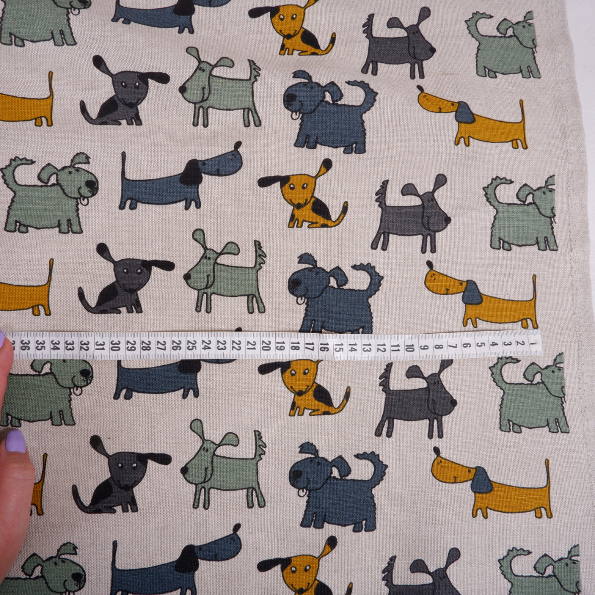 Print dog - Linen cotton blended fabric - 031P