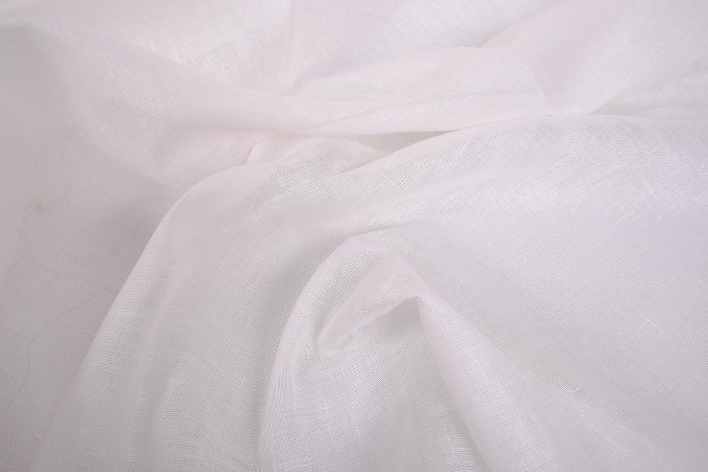 Sheer GAUZE linen fabric -  white - regular - 374SH