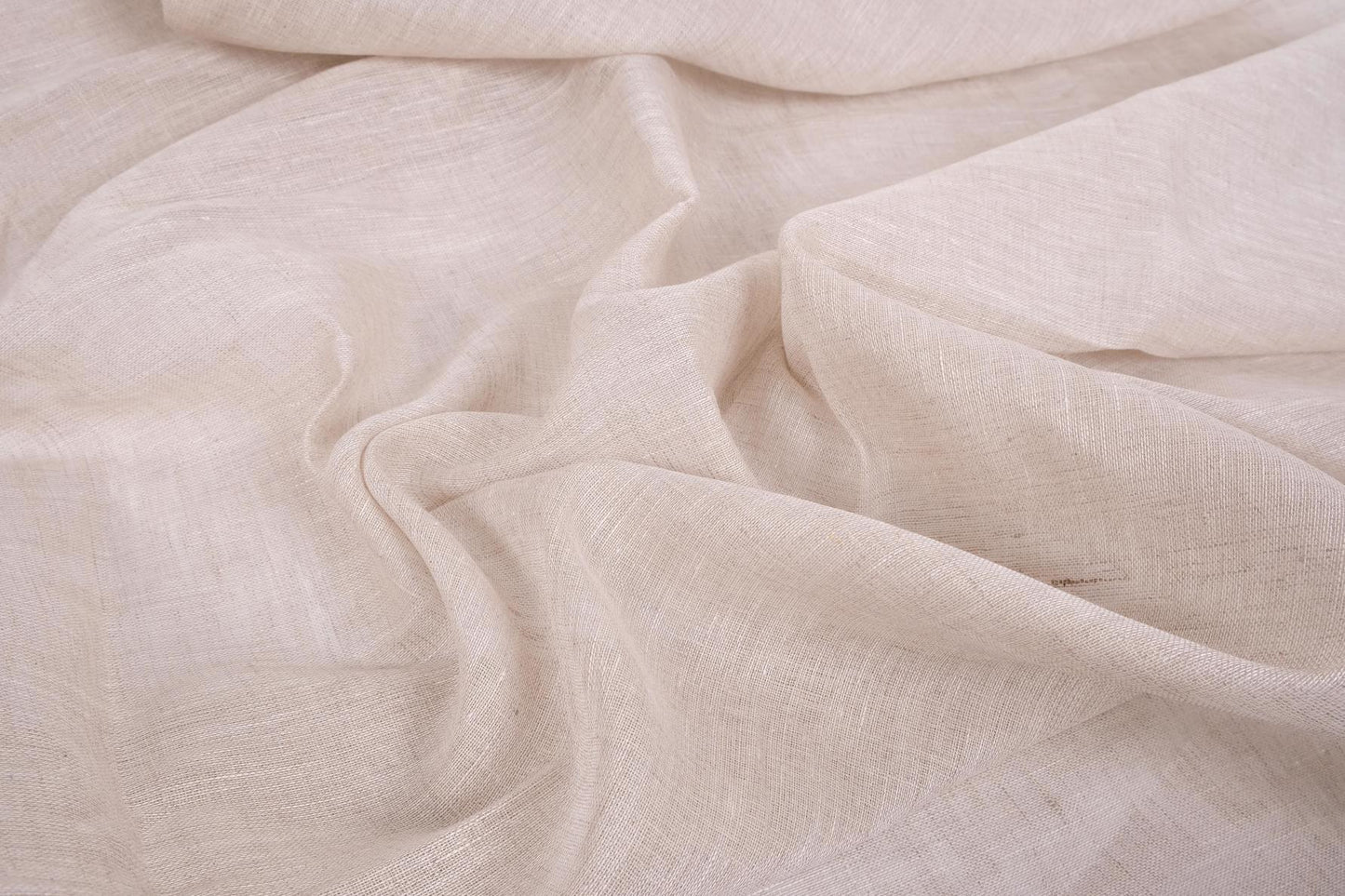Sheer GAUZE linen fabric - melange natur - regular - 373SH
