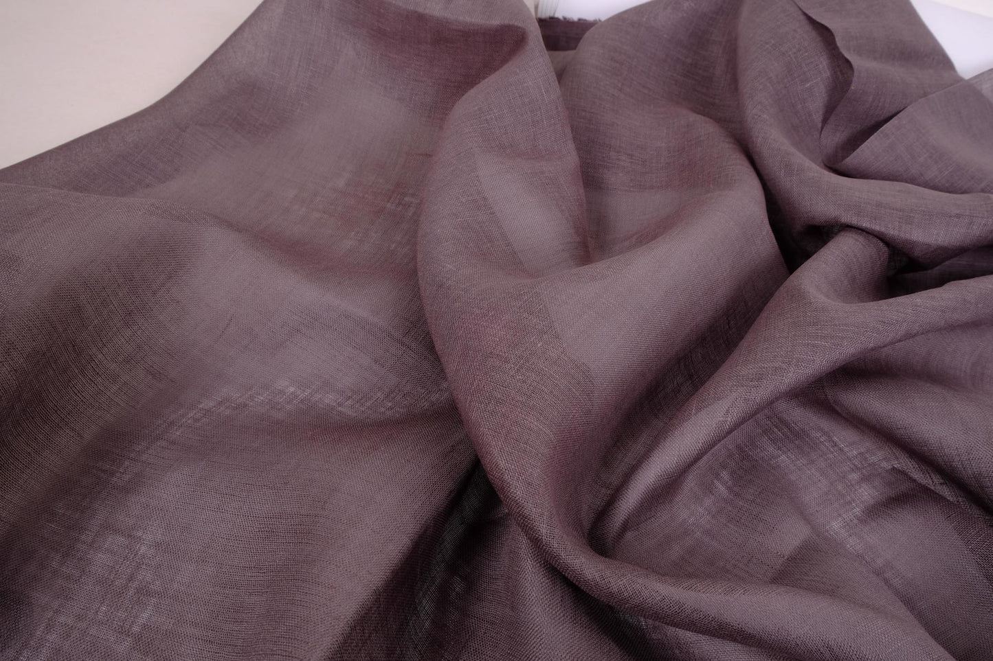 Sheer GAUZE linen fabric - dark grey - 376SH