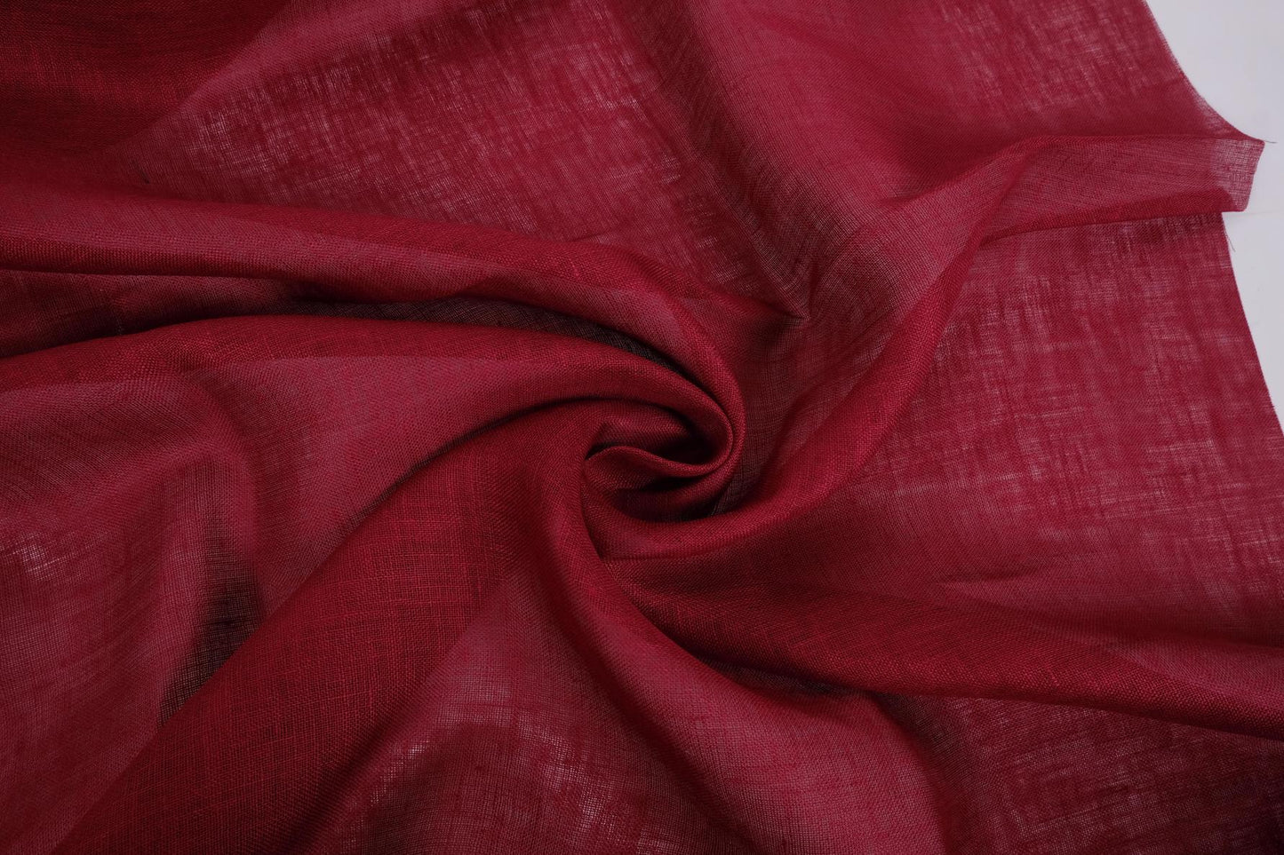 Sheer GAUZE linen fabric - winered - 381SH