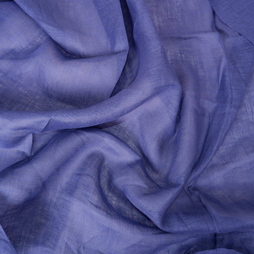 Sheer GAUZE linen fabric - mist blue- 386SH
