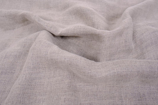 Grey natur - double sided linen fabric - 396D