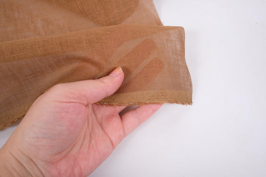Sheer GAUZE linen fabric - bronze - 390SH