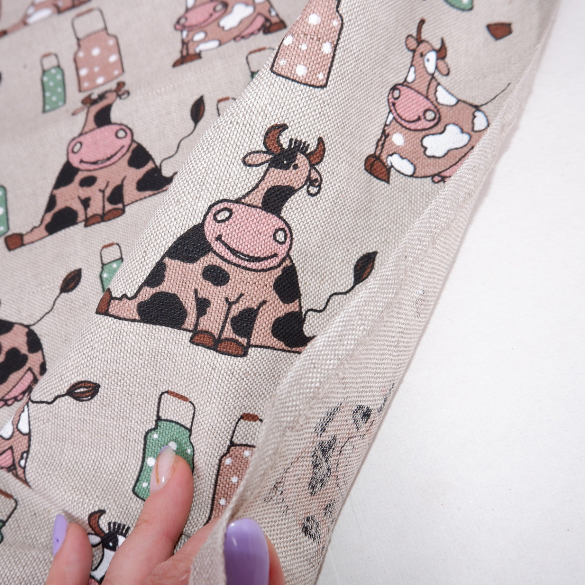 Print Cow - Linen cotton blended fabric - 887P