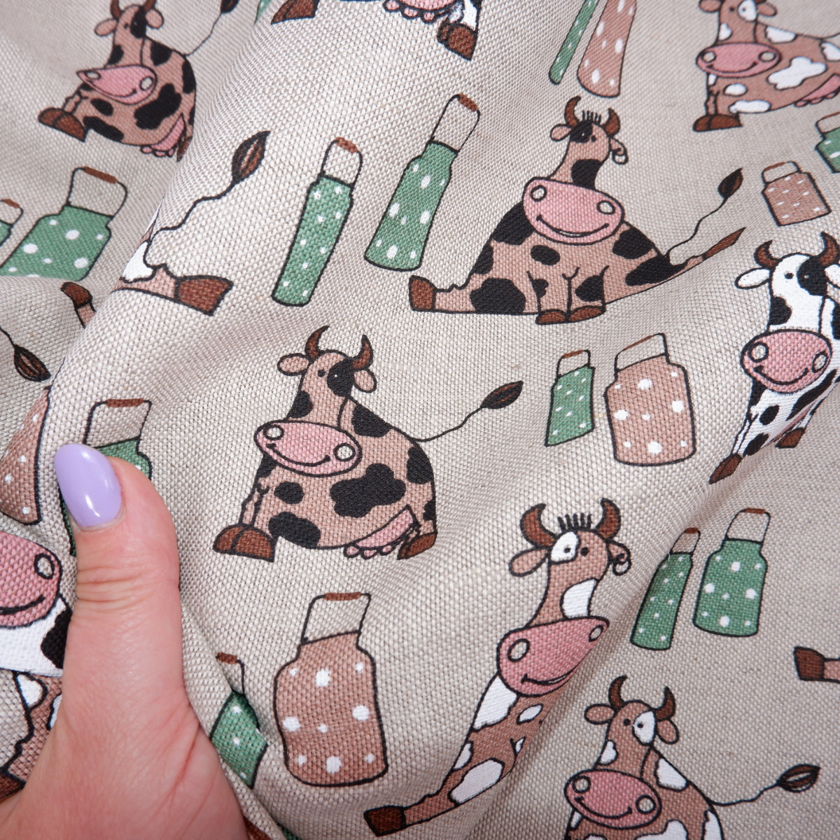Print Cow - Linen cotton blended fabric - 887P
