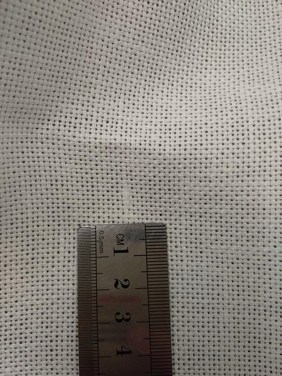AIDA fabric - Basket weave - white - linen fabric - 243H