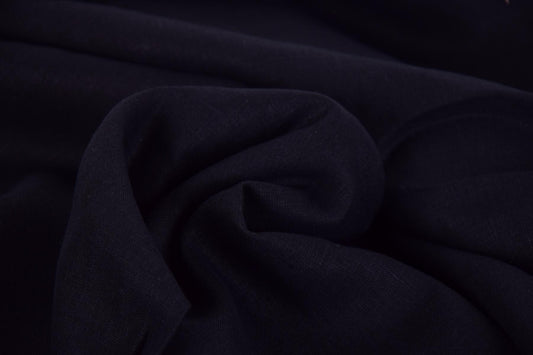 Black - linen fabric - 370M