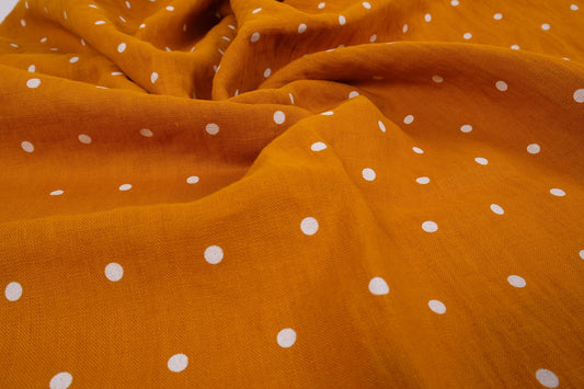 Polka dot print on yellow - 059P