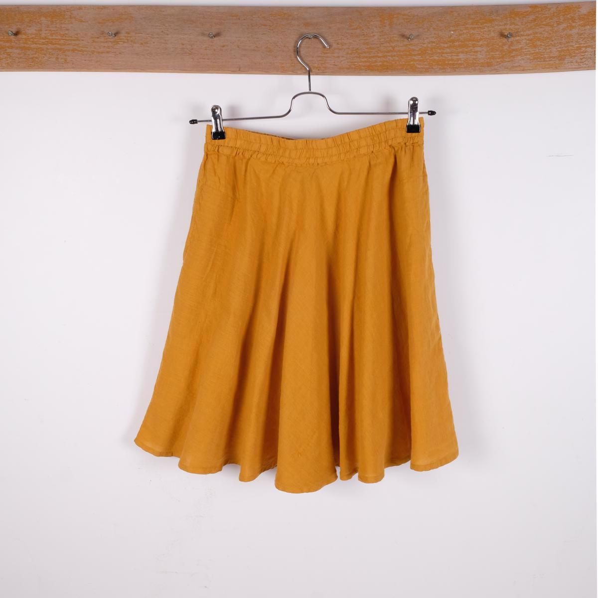 Yellow - linen skirt