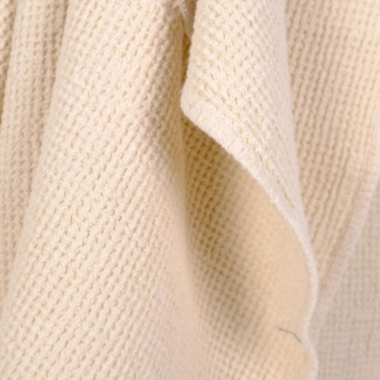 Offwhite waffle - linen bath towel