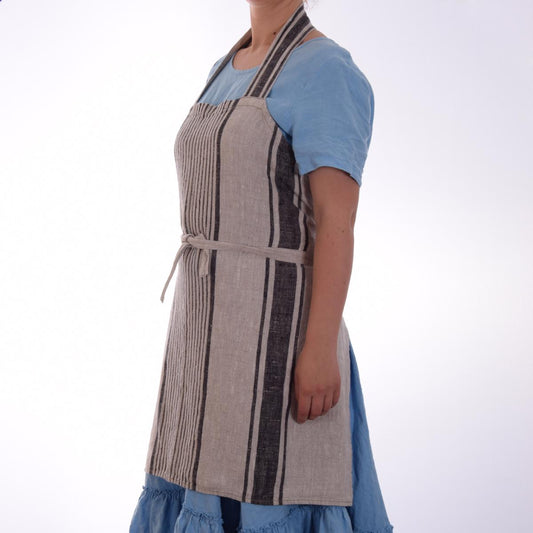 Natural black striped - chief apron
