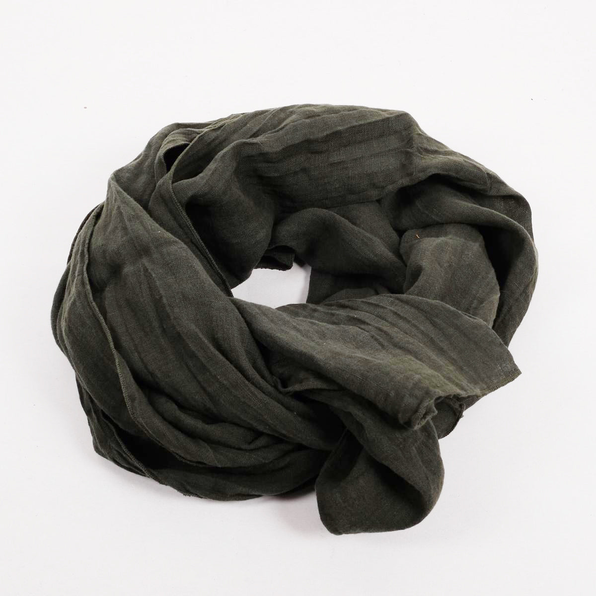 Green Military dark - Linen scarf