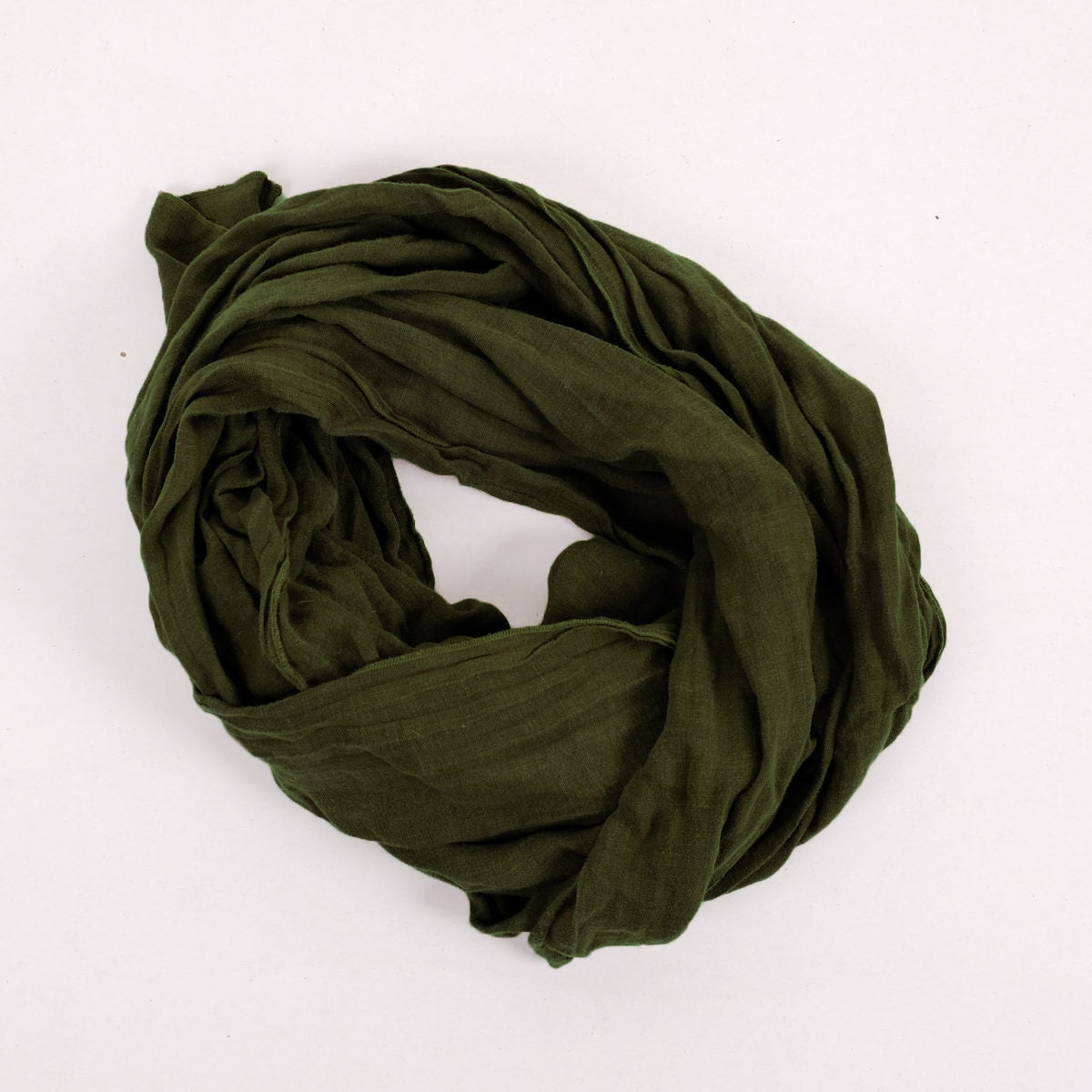 Green forest - Linen scarf