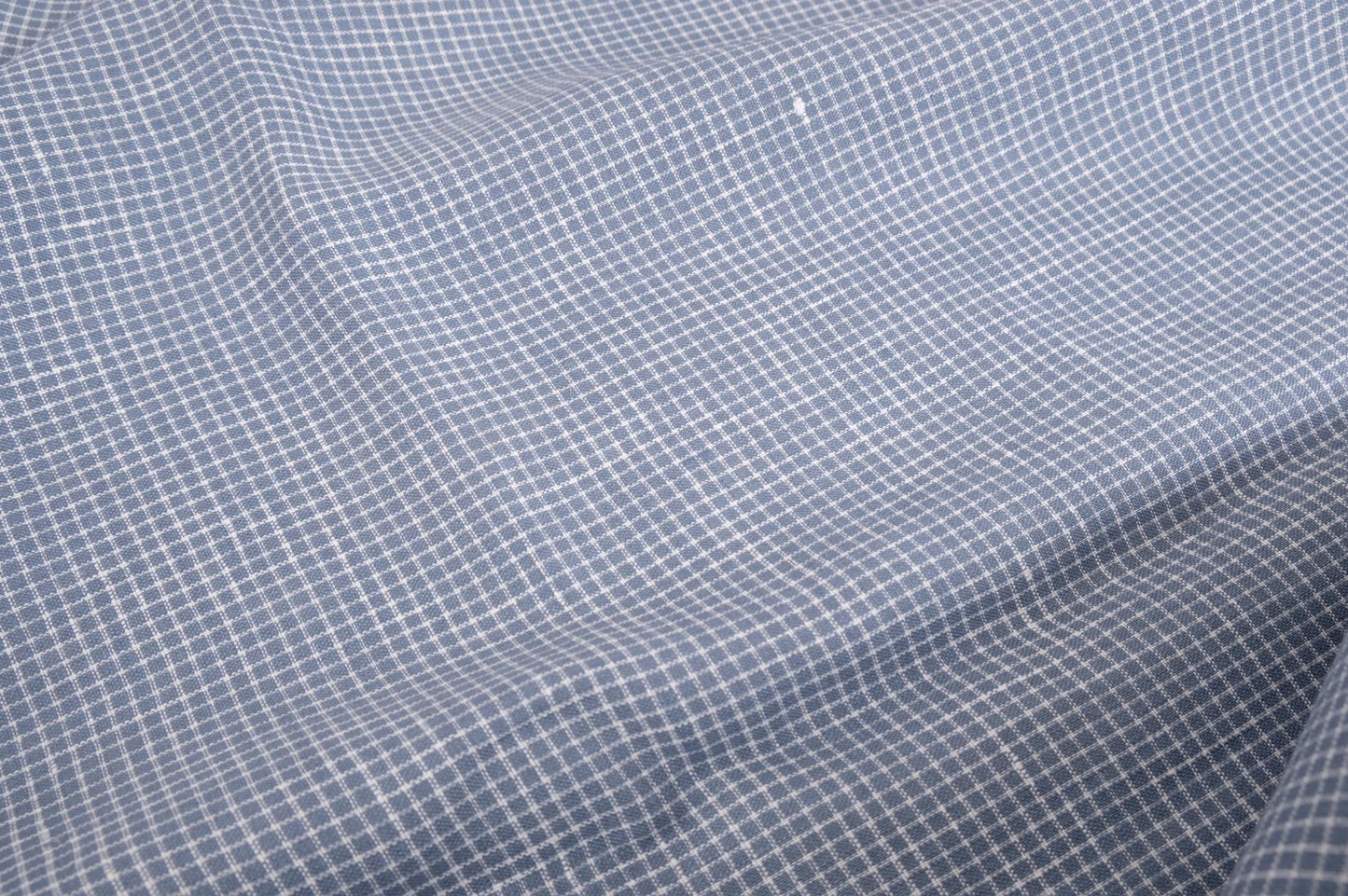 Checked linen fabric - Notebook blue white - 067M